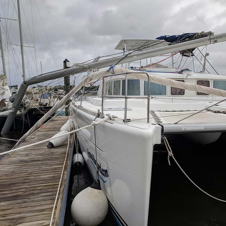 Dismasted Sailboat