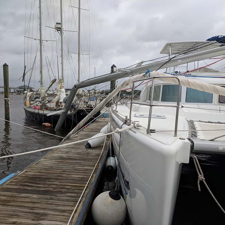 Dismasted Sailboat